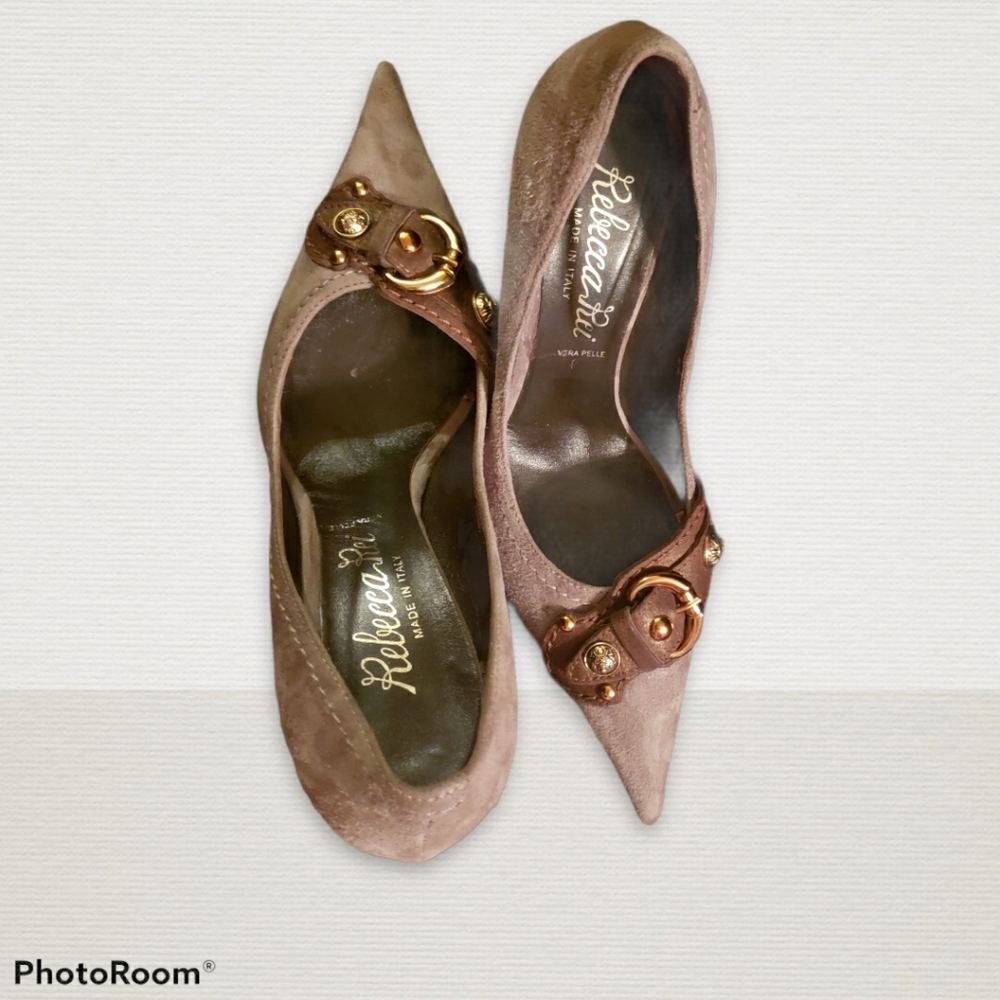 Leather heels Size 37 Made in Italy